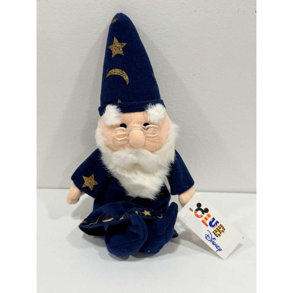 Club Disney Merlin Wizard Beanie Bean Bag Plush 8" Vintage NWT